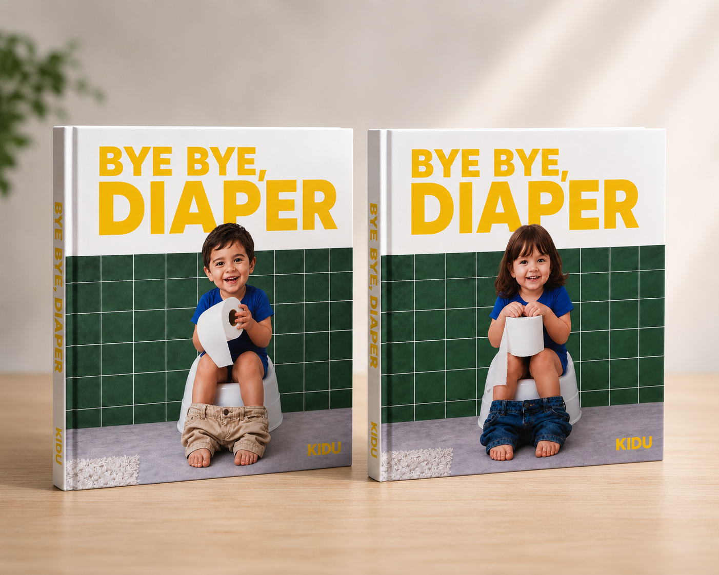 Bye Bye, Diaper Montessori-inspired potty training books for boys and girls by KIDU